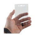 Back to School Sale | Advantus 75419 2.63 in. x 4.38 in. Holder 2.38 in. x 4.25 in. Insert Prepunched for Chain/Clip Vertical Security ID Badge Holders - Clear (50/Box) image number 3