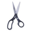 Arts & Crafts Supplies | Westcott 15583 8 in. Long 3.25 in. Cut Length KleenEarth Basic Plastic Handle Scissors - Straight Black Handle image number 1