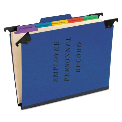 Just Launched | Pendaflex SER-2-BL Personnel Folders, 1/3 Cut Hanging Top Tab, Letter, Blue image number 0