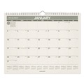 Bulletin Boards | AT-A-GLANCE PMG7728 12-Month (Jan to Dec): 2025 15 in. x 12 in. Unruled Blocks Recycled Wall Calendar - Sand/Green Sheets image number 0