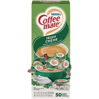 FOOD CONDIMENTS | Coffee-Mate 11002803 0.38 oz Mini Cups Liquid Coffee Creamer - Irish Cream (50/Box)