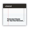 Notebooks & Pads | Universal UNV56300 5 in. x 8 in. Premium Narrow Rule Writing Pads - White (6/Pack) image number 3