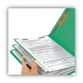 File Folders | Smead 26837 Colored End Tab Classification Folders with Six Fasteners - Letter, Green (10/Box) image number 6