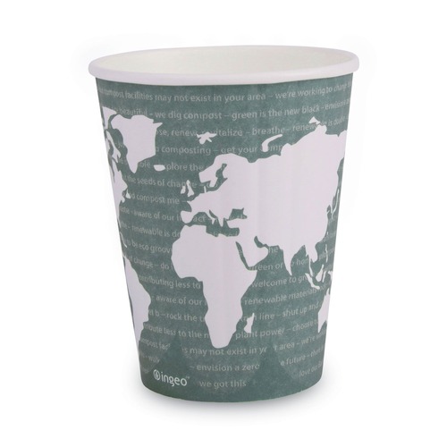  | Eco-Products EP-BNHC12-WD 12 oz. World Art Renewable and Compostable Insulated Hot Cups (600/Carton) image number 0