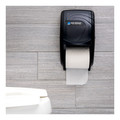 Paper Towels and Napkins | San Jamar R3590TBK 7.5 x 7 x 12.75 Duett Standard Oceans Bath Tissue Dispenser - Transparent Black Pearl image number 3