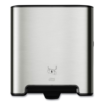 PAPER TOWEL HOLDERS | Tork 461002 Image Design Matic 13.58 in. x 8.07 in. x 15.75 in. Hand Towel Roll Dispenser - Stainless Steel (1/Carton)