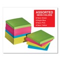 Sticky Notes & Post it | Universal UNV35612 100 Sheet 3 in. x 3 in. Self-Stick Note Pads - Assorted Neon Colors (12/Pack) image number 4