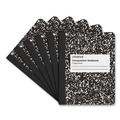 Notebooks & Pads | Universal UNV20946 100 Sheet Medium/College Rule 9.75 in. x 7.5 in. Composition Book - Black Marble (6/Pack) image number 0