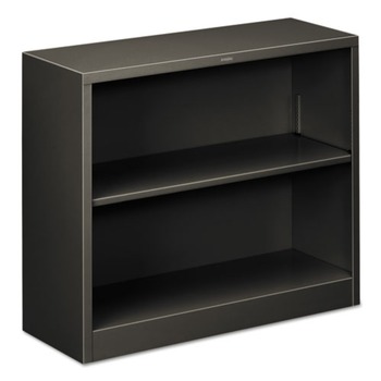 HON HS30ABC.S 34.5 in. x 12.63 in. x 29 in. 2-Shelf Metal Bookcase - Charcoal