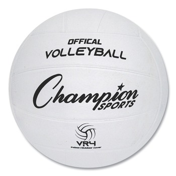 Champion Sports VR4 Official Size Rubber Volleyball -  White