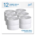  | Scott 07005 Essential 3.75 in. x 2300 ft. Septic Safe Coreless JRT - White (12 Rolls/Carton) image number 2