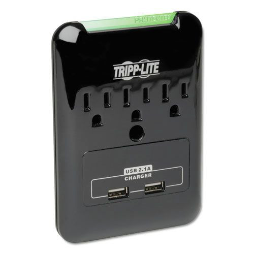 Surge Protectors | Tripp Lite SK30USB 3 AC Outlets/2 USB Ports 540 J Protect It! Surge Protector - Black image number 0