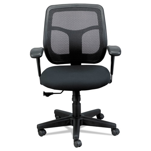 Office Chairs | Eurotech MT9400BK 18.1 in. to 21.7 in. Seat Height Apollo Mid-Back Mesh Chair - Black image number 0