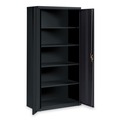 Office Filing Cabinets & Shelves | Alera 25767 36 in. x 18 in. x 72 in. 5 Shelves Economy Assembled Storage Cabinets - Black image number 3