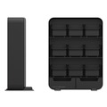 Breakroom Supplies | Mind Reader TBORG-BLK 10.24 in. x 4.33 in. x 13.11 in. Baggy 9-Drawer Tea Bag and Accessory Holder - Black image number 2