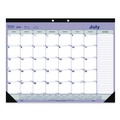 Bulletin Boards | Blueline CA181731 21.25 in. x 16 in. 13-Month (Jul 2025-2026) Academic Desk Pad Calendar - White/Blue/Green Sheets/Black Headband image number 0