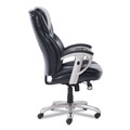 Office Chairs | SertaPedic 49710BLK 19 in. to 22 in. Seat Height Supports Up to 300 lbs. Emerson Executive Task Chair - Black Seat/Back, Silver Base image number 2