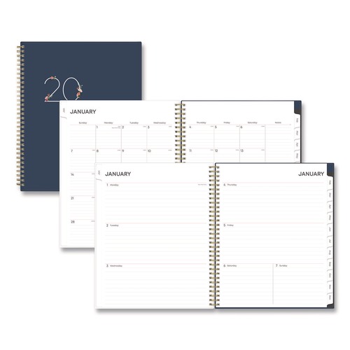 Notebooks & Pads | Blue Sky BLS143957 11 in. x 8.5 in. 12-Month (Jan-Dec 2026) Ashlyn Weekly/Monthly Planner - Navy/Multicolor Cover image number 0