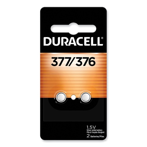 Batteries | Duracell DURD377B2PK 1.5V 376/377 Button Cell Battery (2/Pack) image number 0