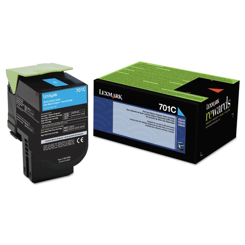 Back to School Sale | Lexmark 70C10C0 70C10C0 1,000 Page-Yield Return Program Toner - Cyan image number 0