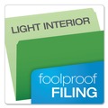 File Folders | Pendaflex 152 BGR Straight Tabs Letter Size Colored File Folders - Green/Light Green (100/Box) image number 2