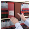 Back to School Sale | Smead 26860 6 SafeSHIELD Fasteners 2 in. Expansion 2 Dividers Letter Size End Tab Pressboard Classification Folders - Red (10/Box) image number 4