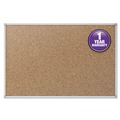 Bulletin Boards | Mead 85361 36 in. x 24 in. Cork Bulletin Board - Tan Surface, Silver Aluminum Frame image number 1