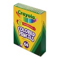 Arts & Crafts Supplies | Crayola 683364 3.3 mm 2B Short Colored Pencils Hinged Top Box with Built-in Pencil Sharpener - Assorted Lead and Barrel Colors (64/Set) image number 4