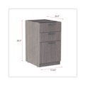 Office Filing Cabinets & Shelves | Alera ALEVA532822GY Valencia Series 15.63 in. x 20.5 in. x 28.5 in. Legal/Letter 3-Drawer Full Pedestal File - Gray image number 5