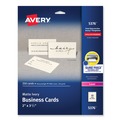 Just Launched | Avery 05376 Printable 2 in. x 3-1/2 in. Microperforated Business Cards - Matte Ivory (250 Cards, 10/Sheet, 25 Sheets/Pack) image number 0