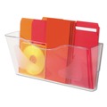 Just Launched | Deflecto 63101 15 in. x 4 in. x 6.63 in. Euro-Style DocuPocket Landscape Wall File - Larger Files/Tabloid Size, Clear image number 1