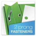 Report Covers & Pocket Folders | Oxford 55807EE 3 Fastener 1/2 in. Capacity Clear Front Report Covers - Green (25/Box) image number 3