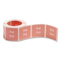 Back to School Sale | Smead 67422 1.5 in. x 1.5 in. 2 Numerical End Tab File Folder Labels - Pink (1-Roll) image number 0