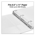 Binders | Universal UNV20744 1-1/2 in. Capacity 11 in. x 8-1/2 in. 3 Slant Ring View Binder - White image number 7