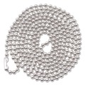 Label & Badge Holders | Advantus 75417 36 in. Metal Ball Chain Fastener Long Nickel Plated ID Badge Holder Chain (100/Box) image number 0