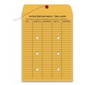 Envelopes & Mailers | Quality Park QUA63564 10 x 15 31-Entries String/Button Interoffice Envelope - Brown Kraft (100/Carton) image number 1