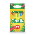 Arts & Crafts Supplies | Crayola 510816 3 in. x 0.38 in. Diameter Chalk - 6 Assorted Colors (12/Box) image number 1