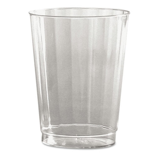 Food Trays, Containers, and Lids | WNA WNA CC10240 10 oz. Fluted, Tall, Classic Crystal Plastic Tumblers - Clear (240/Carton) image number 0