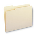 File Folders | Smead 10335 0.75 in. Expansion Reinforced 1/3-Cut Tab 11-pt Manila File Folders - Letter Size/Manila (100/Box) image number 1