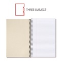 Notebooks & Pads | Universal UNV66410 9.5 in. x 6 in. 3-Subject Medium/College Rule Wirebound Notebook - Black Cover image number 10
