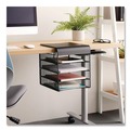 Desktop Organizers | Safco 3242BL 12.33 in. x 12 in. x 10 in. Steel Mesh 4 Compartments Solid Top Horizontal Onyx Hanging Organizer - Black image number 6