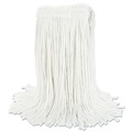 Mops | Boardwalk BWK2024RCT #24 Cut-End Rayon Wet Mop Head - White (12/Carton) image number 1