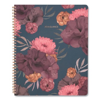 NOTEBOOKS AND PADS | AT-A-GLANCE 5254-905 11 in. x 8.5 in. 13-Month: Jan 2026 to Jan 2027 Dark Romance Weekly/Monthly Planner - Floral Artwork, Multicolor Cover