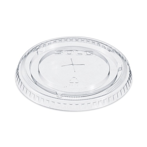 Cups and Lids | Dart 662TS Straw-Slot Lids for 9 - 20 oz. Cold Cups - Clear (100/Pack) image number 0