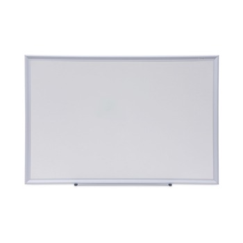 Universal UNV44624 Deluxe 36 in. x 24 in. Melamine Dry Erase Board - White/Silver