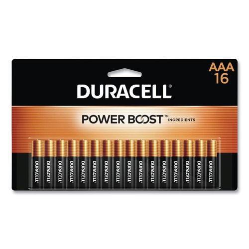 Batteries | Duracell MN2400B16Z Power Boost CopperTop Alkaline AAA Batteries (16/Pack) image number 0