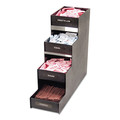 Food Service | Vertiflex Commercial Grade VFC-1916RC 6 in. x 19 in. x 15.88 in. 8-Compartments Narrow Condiment Organizer - Black image number 3