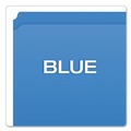 File Folders | Pendaflex R152 BLU 0.75 in. Expansion Double-Ply Reinforced Top Tab Colored File Folders - Letter Size/Blue (100/Box) image number 1