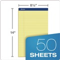 Notebooks & Pads | Ampad 20-230 8.5 in. x 14 in. Wide/Legal Ruled Perforated Writing Pads - Canary Yellow (1-Dozen) image number 1