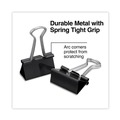 Binding Spines & Combs | Universal UNV10210VP Binder Clips in Zip-Seal Bag - Medium, Black/Silver (36/Pack) image number 2